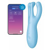Satisfyer Stimulateur de clitoris connecté Threesome 4 14cm Tiurquoise